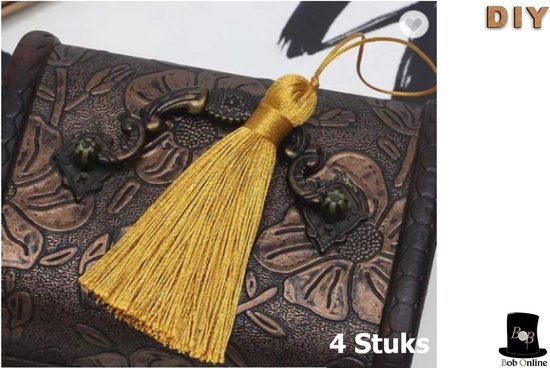 Foto: Bob online 4 stuks goud tassels kwastjes 8cm x 1 2cm handgemaakte zachte ambachtelijke kwastjes tassels chinese stijl decoratieve diy tassels sieraden maken enz gold diy tassels tassels goud kwasten hobby kwastjes