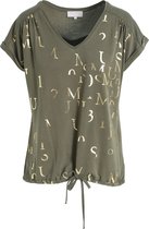 Cassis Dames T-shirt bedrukt met letters - T-shirt - Maat 40