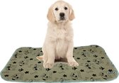 Premium puppy training pad - beige met hondjesprint - 60x40 cm - hondentoilet - puppy pad - plasmat - herbruikbaar - wasbaar
