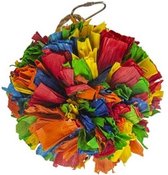 Vogelspeelgoed - Duvoplus - Kleurrijke pompon van maisbladeren - Meerkleurig - 12,7x7,6x7,6cm
