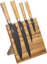 Bloc à couteaux - Ensemble de couteaux avec bloc - Magnétique - Ensemble de couteaux - Couteaux de cuisine - Bamboe