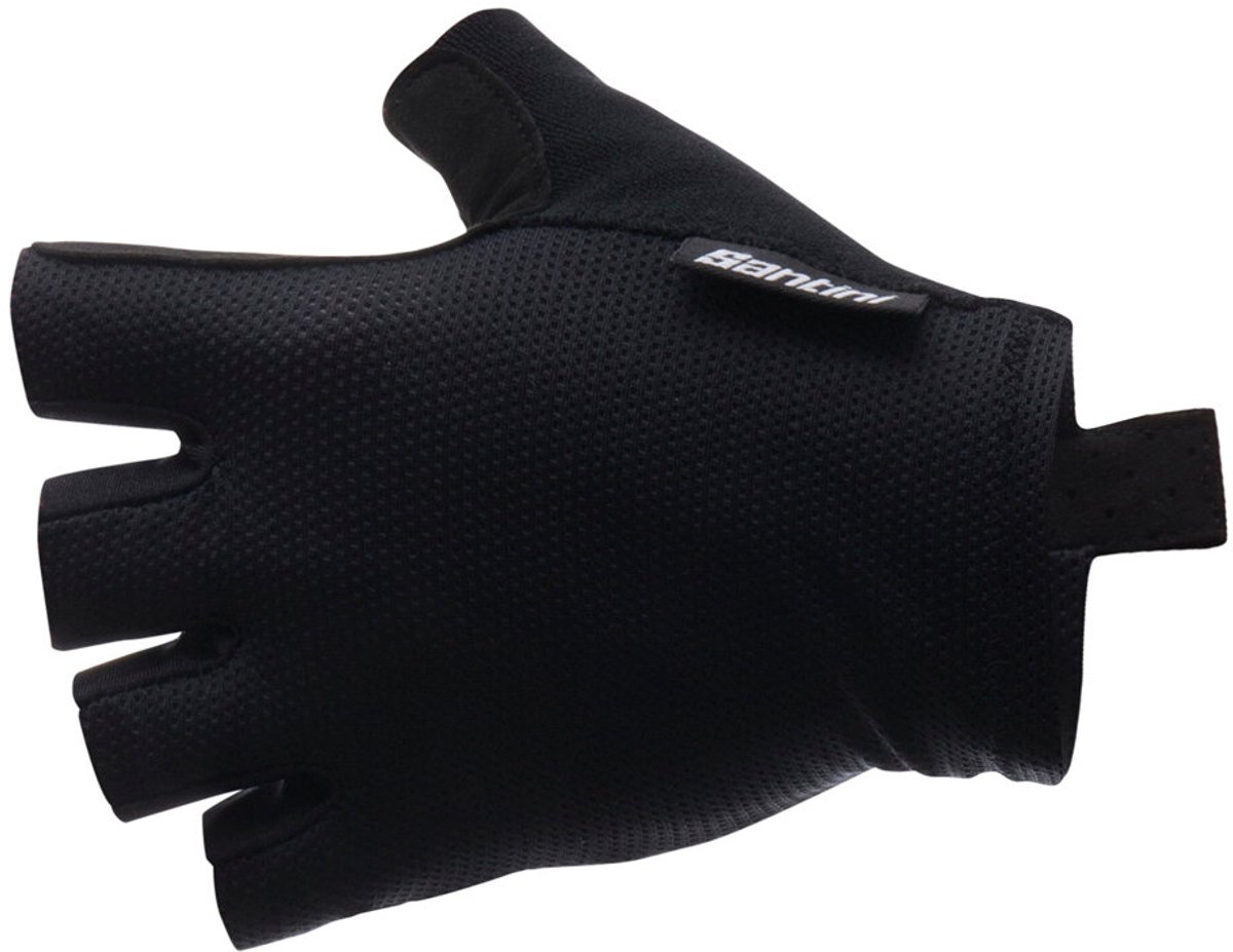 Santini Fietshandschoenen zomer Zwart Heren - Brisk Micromesh Riding Gloves Black - S