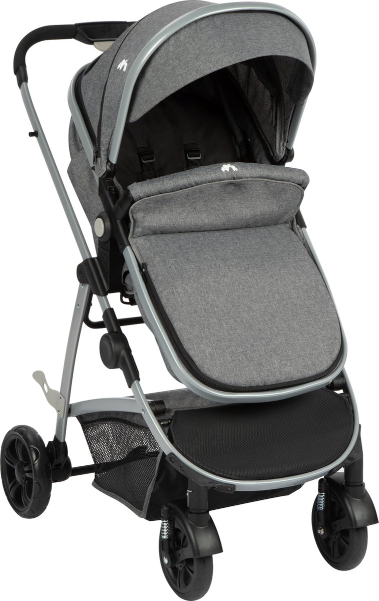 BEBECONFORT Poussette 3 en 1 Hello, avec nacelle intégrée + Siège auto Gr0  Cosi, 4 roues, Black Chic, naissance à 22kg (0-3 ans) noir - Bébé Confort