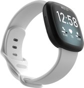 Somstyle Siliconen Sport Bandje Geschikt Voor Fitbit Versa 4, 3, Sense - Wit