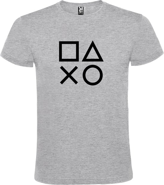 T-shirt Grijs 'PlayStation Buttons' Zwart Taille 3XL