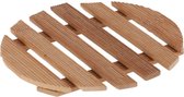 Set van 2x stuks pannenonderzetter van hout rond 15 x 15 cm