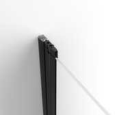 Schulte Black Style douchedeur, draaideur voor in een nis, 80x192 cm, matzwart en helder veiligheidsglas met antikalk behandeling, art. D321004 68 500