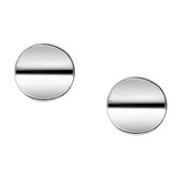 EAR IT UP - Oorbellen - Cirkel - Hol - Push back oorknopjes - 925 sterling zilver - 7 mm - 1 paar