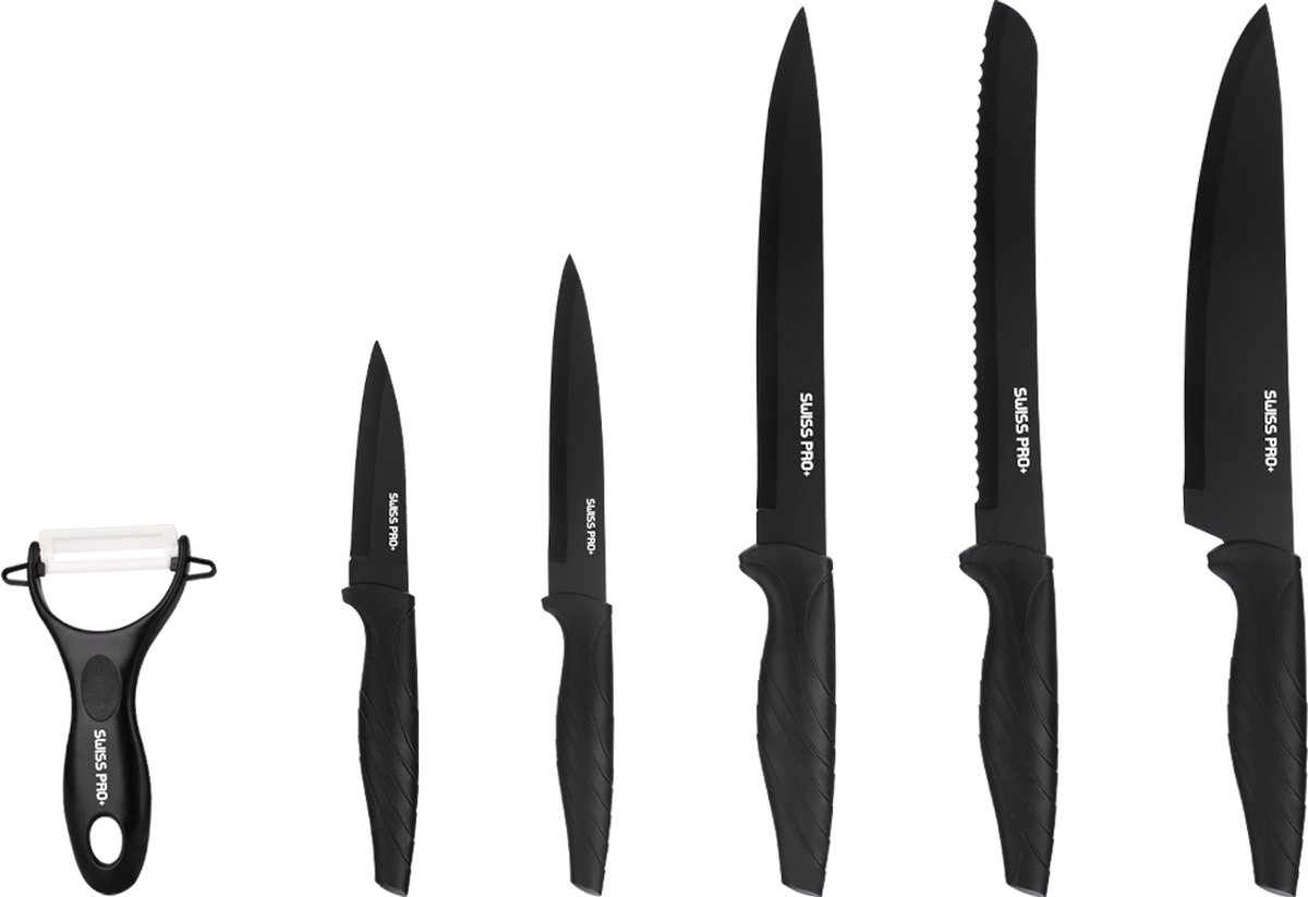 Ensemble de couteaux de cuisine pro Swiss -ensemble de couteaux de  chef-ensembles de... | bol.