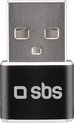SBS USB-A naar USB-C Adapter - Zwart