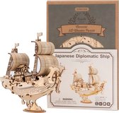 Robotime Japans schip  - 3D - Houten puzzel - DIY - Bouwpakket - Vintage schip