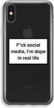 Case Company® - iPhone XS Max hoesje - I'm dope - Soft Cover Telefoonhoesje - Bescherming aan alle Kanten en Schermrand