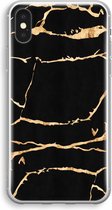 Case Company® - iPhone X hoesje - Gouden marmer - Soft Cover Telefoonhoesje - Bescherming aan alle Kanten en Schermrand