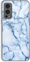 Case Company® - OnePlus Nord 2 5G hoesje - Blauw marmer - Soft Cover Telefoonhoesje - Bescherming aan alle Kanten en Schermrand