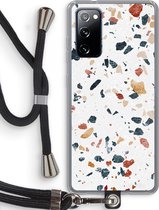 Case Company® - Samsung Galaxy S20 FE / S20 FE 5G hoesje met Koord - Terrazzo N°4 - Telefoonhoesje met Zwart Koord - Bescherming aan alle Kanten en Over de Schermrand