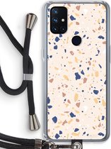 Case Company® - OnePlus Nord N10 5G hoesje met Koord - Terrazzo N°23 - Telefoonhoesje met Zwart Koord - Bescherming aan alle Kanten en Over de Schermrand