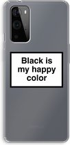 Case Company® - OnePlus 9 Pro hoesje - Black is my happy color - Soft Cover Telefoonhoesje - Bescherming aan alle Kanten en Schermrand