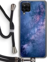 Case Company® - Samsung Galaxy A12 hoesje met Koord - Nebula - Telefoonhoesje met Zwart Koord - Bescherming aan alle Kanten en Over de Schermrand