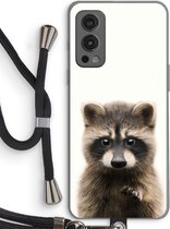 Case Company® - OnePlus Nord 2 5G hoesje met Koord - Rocco - Telefoonhoesje met Zwart Koord - Bescherming aan alle Kanten en Over de Schermrand