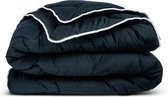 Eazy Dekbed® Navy/Navy 240x220 cm - Hoesloos dekbed - Bedrukt dekbed - Dekbed zonder overtrek -Lits-jumeaux-240x220 cm- Anti Allergie-Wasbaar - Gekleurd