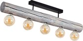 Vintage Top plafondlamp zwart, grijs, 5-lichtbronnen,Industrieel, modern Plafondlamp,Scandinavisch Boho-stijl  E27 fitting  Plafondlamp