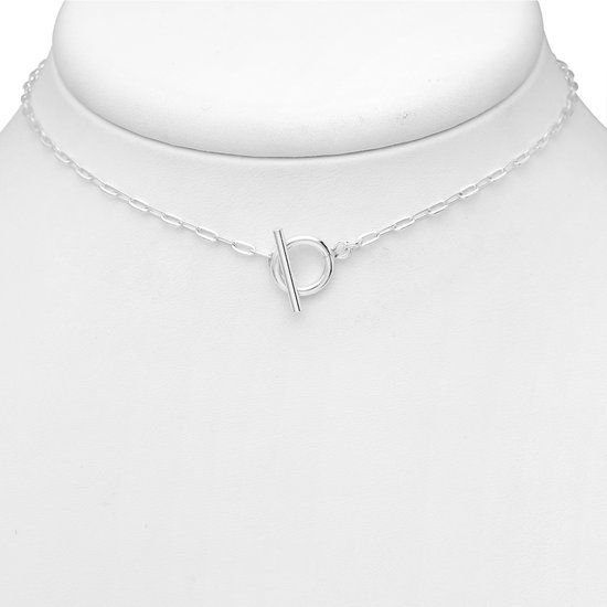 EAR IT UP - Ketting - Choker - Toggle sluiting - 925 sterling zilver - 37,5 cm - 1 stuk