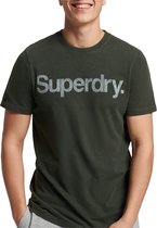 Superdry - Classic T-Shirt Logo Olijfgroen - S - Modern-fit