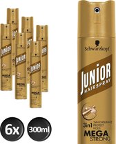 JUNIOR Hairspray Mega Strong - Voordeelverpakking 6 x 300 ml