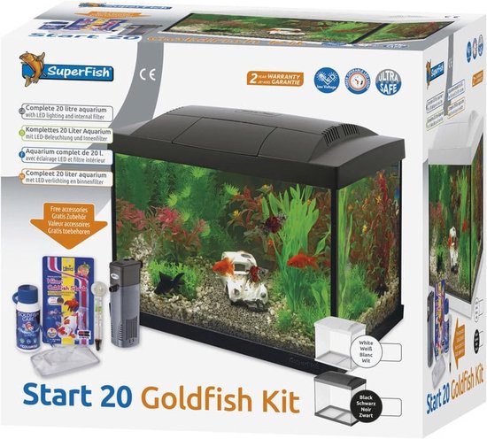 SuperFish Start 20 Goldfish Kit Zwart- 16 liter