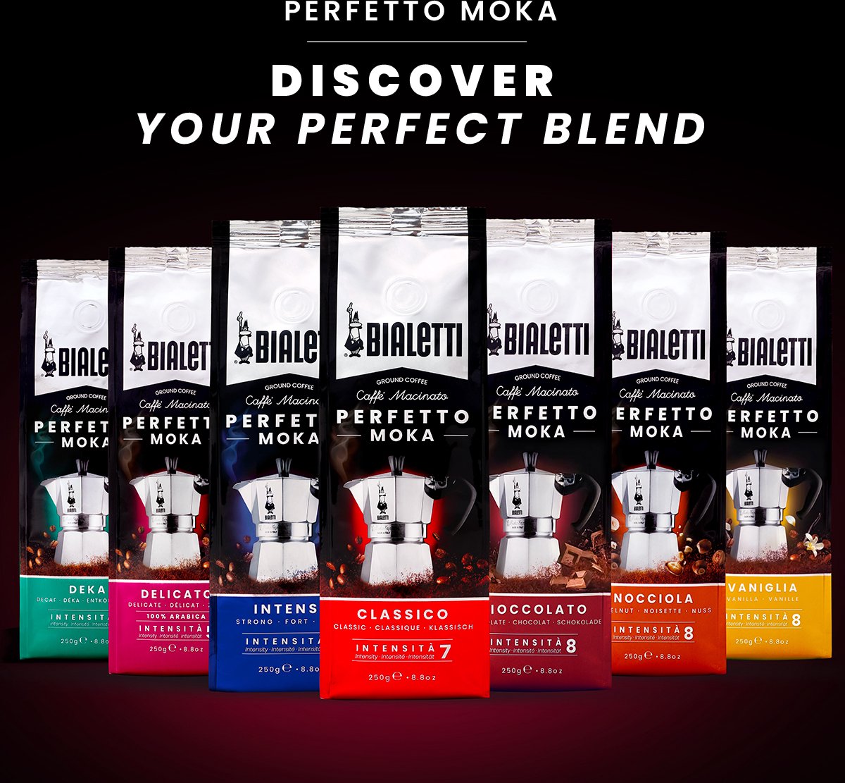 Bialetti Moka Intenso gemalen koffie - 4 x 250 gram thumbnail 2