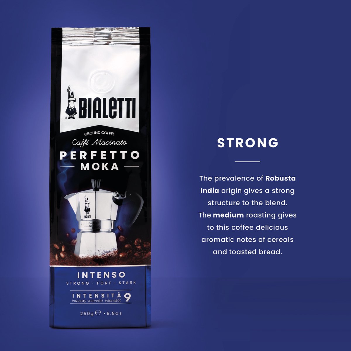 Bialetti Moka Intenso gemalen koffie - 4 x 250 gram thumbnail 7