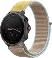 Strap-it Nylon smartwatch bandje - geschikt voor Polar Grit X / Grit X Pro / Vantage M / M2 / V3 - camel