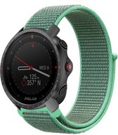 Strap-it Nylon smartwatch bandje - geschikt voor Polar Grit X / Grit X Pro / Vantage M / M2 / V3 - mint