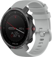 Siliconen Smartwatch bandje - Geschikt voor  Polar Grit X Pro siliconen bandje - grijs - Strap-it Horlogeband / Polsband / Armband