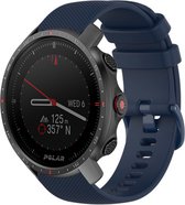 Siliconen Smartwatch bandje - Geschikt voor  Polar Grit X Pro siliconen bandje - donkerblauw - Strap-it Horlogeband / Polsband / Armband