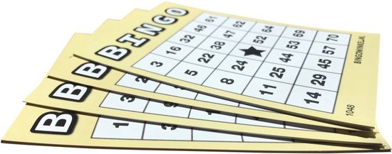 Thumbnail van een extra afbeelding van het spel Bingokaarten 1-75 Karton | Geel | 50 stuks