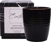 Whiskey en Chocolade geurkaars - Paraffinevrij - Zwart - Sojawas geurkaars - Natuurlijke geurkaars - 210 gr