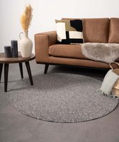 Rond vloerkleed Lush - grijs 120 cm rond