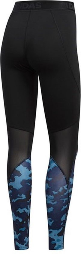 adidas Performance Alphaskin Camo legging Vrouwen zwart 2XS