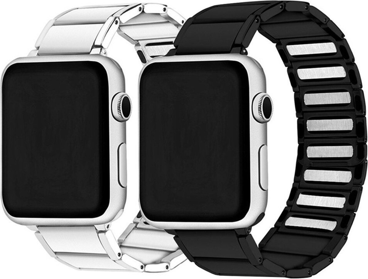 DrPhone MSB Magnetische Stalen RVS Band – Magnetische Sluiting - Geschikt voor Apple Smartwatch 7 41mm - Zilver