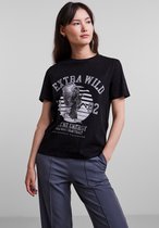 Pieces T-shirt Pchalie Ss Tee Bc 17122584 Black Dames Maat - L
