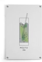 Walljar - Mojito Cocktail - Muurdecoratie - Plexiglas schilderij