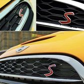 Mini Cooper S embleem- Mini Cooper S logo-Voor in de grille-Plug and play - Eenvoudige montage - Mini Cooper S - Autostyling -Embleem-Logo-UV bestendig- Mini Cooper Accessoires- Mi