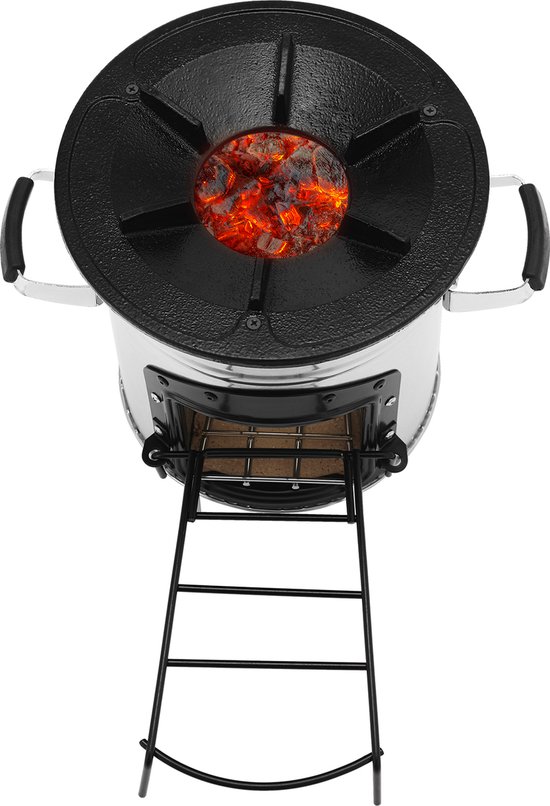 Réchaud de camping au charbon de bois Rajorlo® - pour la cuisine en plein  air - Grill... | bol.com