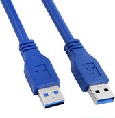 NÖRDIC USB3-210 USB 3.1 naar USB 3.0 kabel - 5Gbps - 1m - Blauw