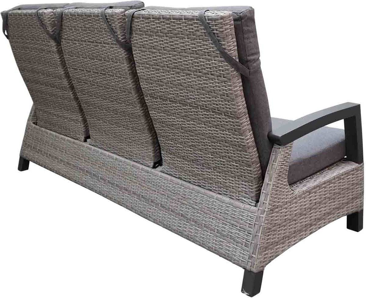 Lesli Living Prato Brick canapé lounge de jardin - réglable - aluminium
