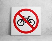 (2 stuks) Stevige borden verboden fietsen te plaatsen | gemaakt van duurzaam trespa | 14x14 cm | Bestand tegen UV-licht, weer en wind | Voor binnen- en buitengebruik