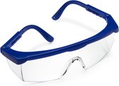 2 stuks Veiligheidsbril Transparant | Polycarbonaat | Vuurwerkbril | Spatbril | Stofbril | Aanspanbaar | 15 x 5.5 cm