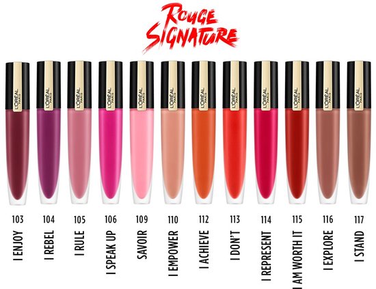 L'Oréal Paris Rouge Signature Lippenstift - 109 I Savor - Roze - Matte Vloeibare Lipstick
