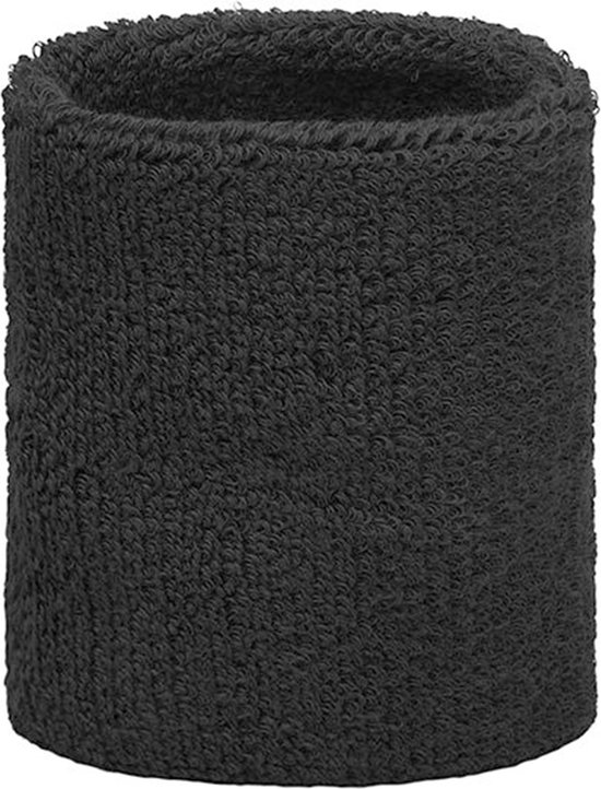 Myrtle Beach - Bandeau anti-transpiration - Bracelet - Fitness - Sports - Course à pied - Adultes - Femme - Homme - Katoen - Elasthanne - noir